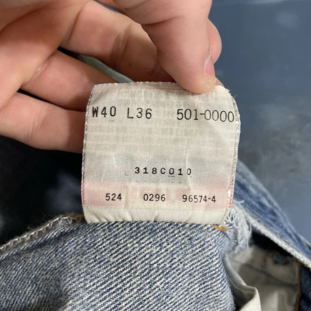 Vtg Levis 501xx Jeans Mens 40x36 (fit 40x33) Distressed 501-0000 USA Thrashed